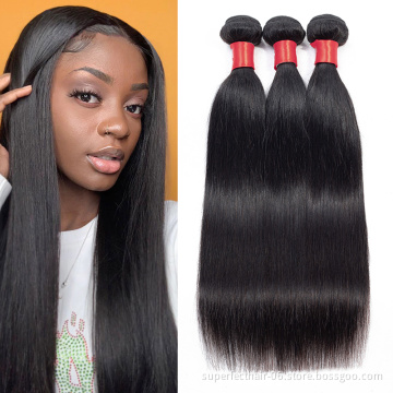 Beautiful remy cuticle aligned hair weft extension straight bundles indian remy virgin hair for black women